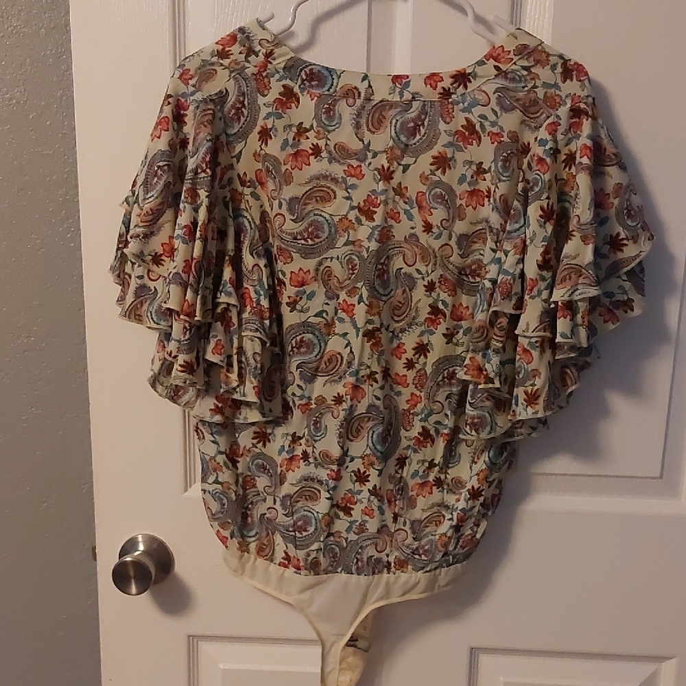 Free People Call Me Later Paisley Bodysuit Size Med NWT - Picture 4 of 6